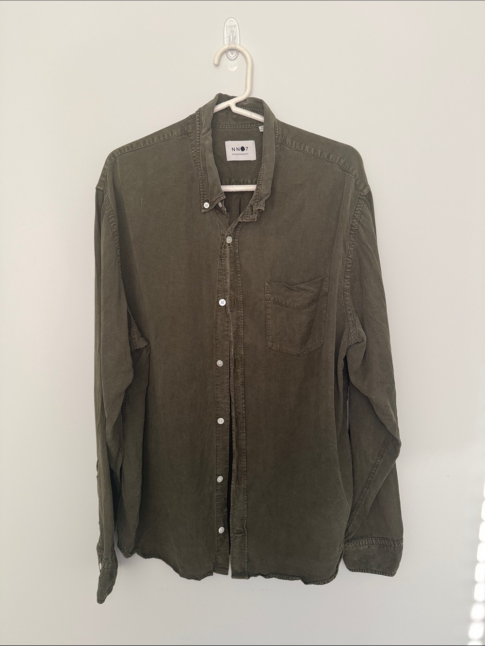 NN07 Men's Olive Button-Down Casual Shirt